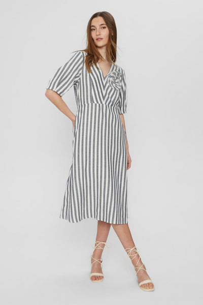 Numph Blue Strip NuCamaba Dress