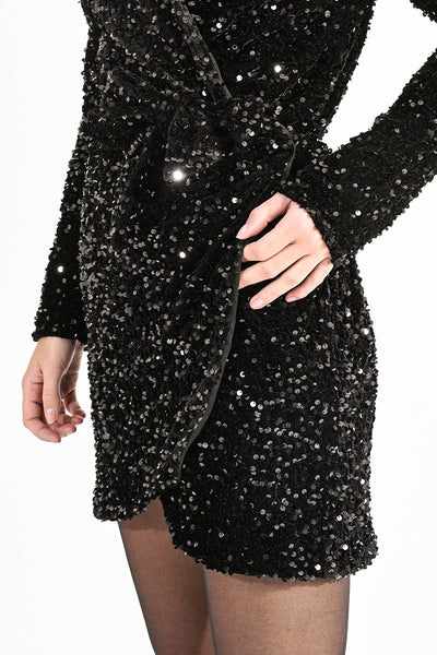 Wrap Sequinned Dress