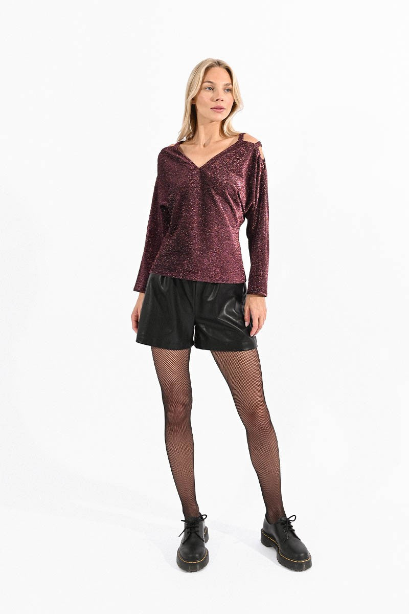 Metallic Knit Top