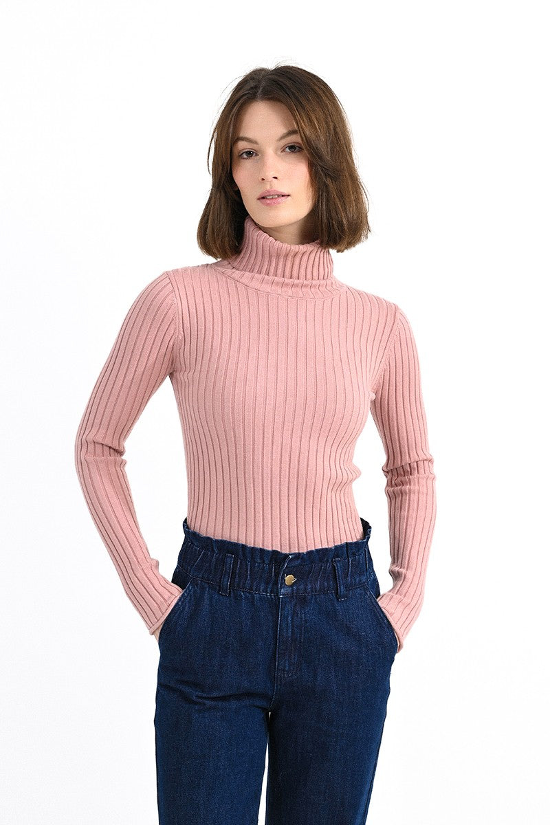 Ribbed Sweater Turtleneck