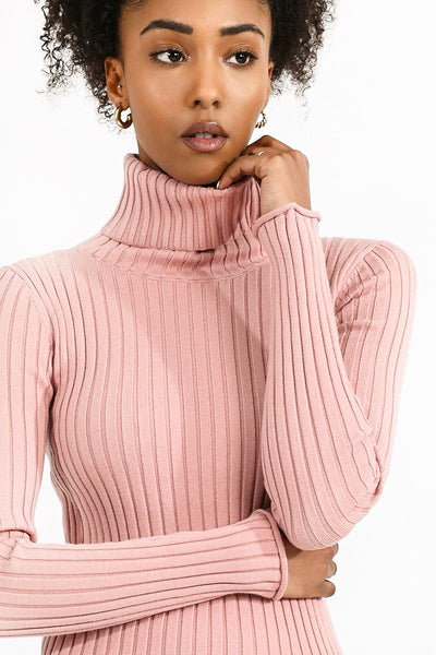 Ribbed Sweater Turtleneck