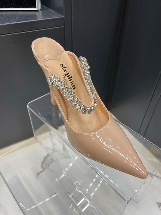 Patent Embellished Heels