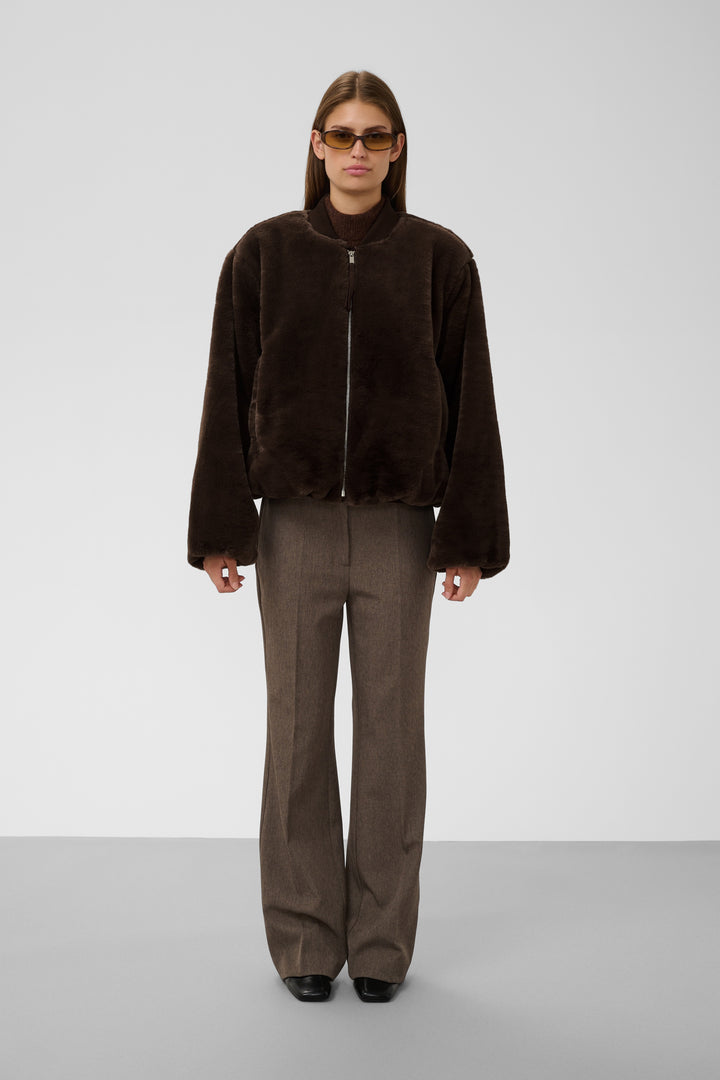 Estacia Fur Bomber Jacket