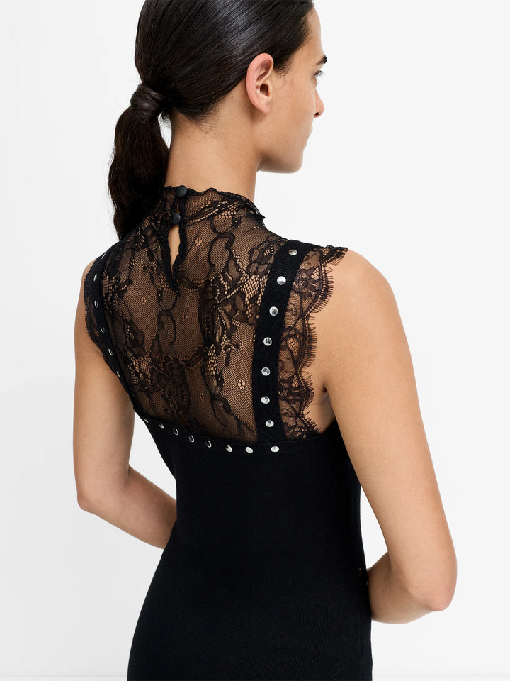 Mari Studded Lace Dress