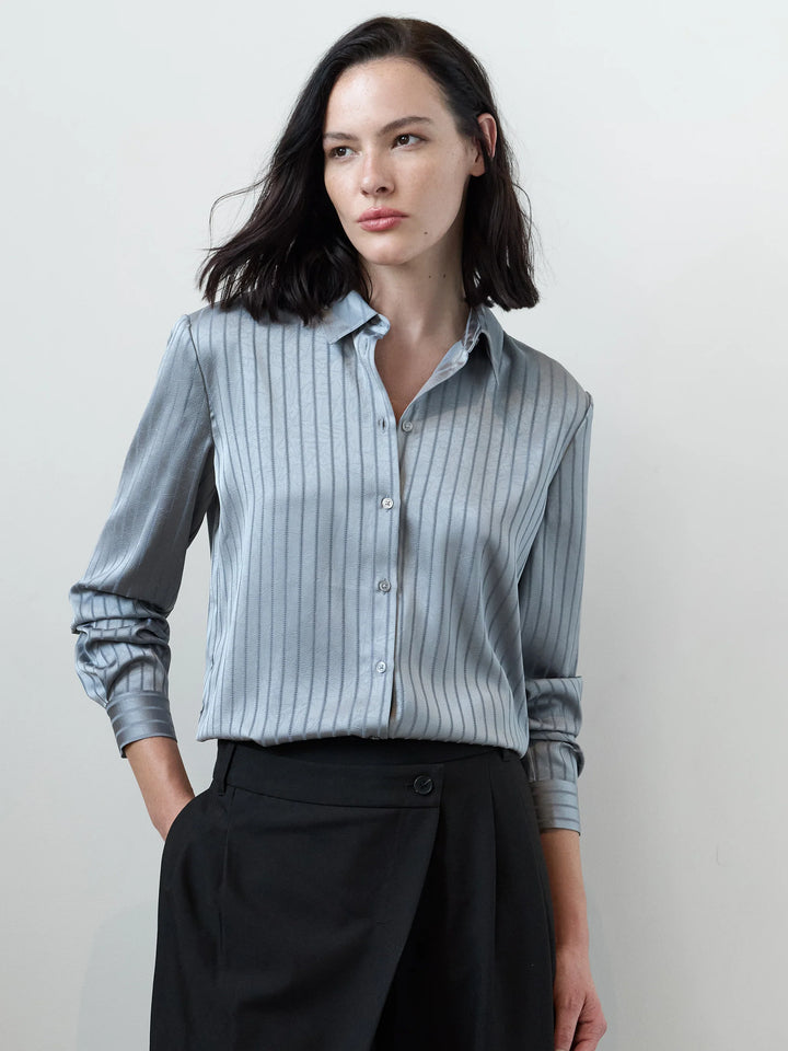 Maggie Satin Stripe Shirt