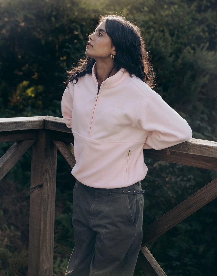 Polar Half Zip Fleece in Ballet Pink