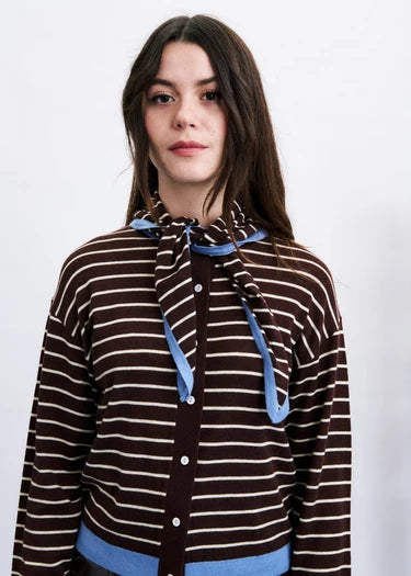 Striped Cardigan Set