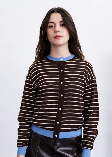 Striped Cardigan Set