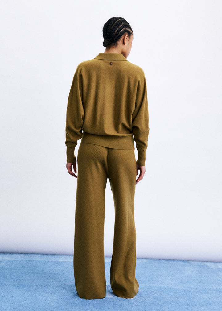 Olive Polo Knit