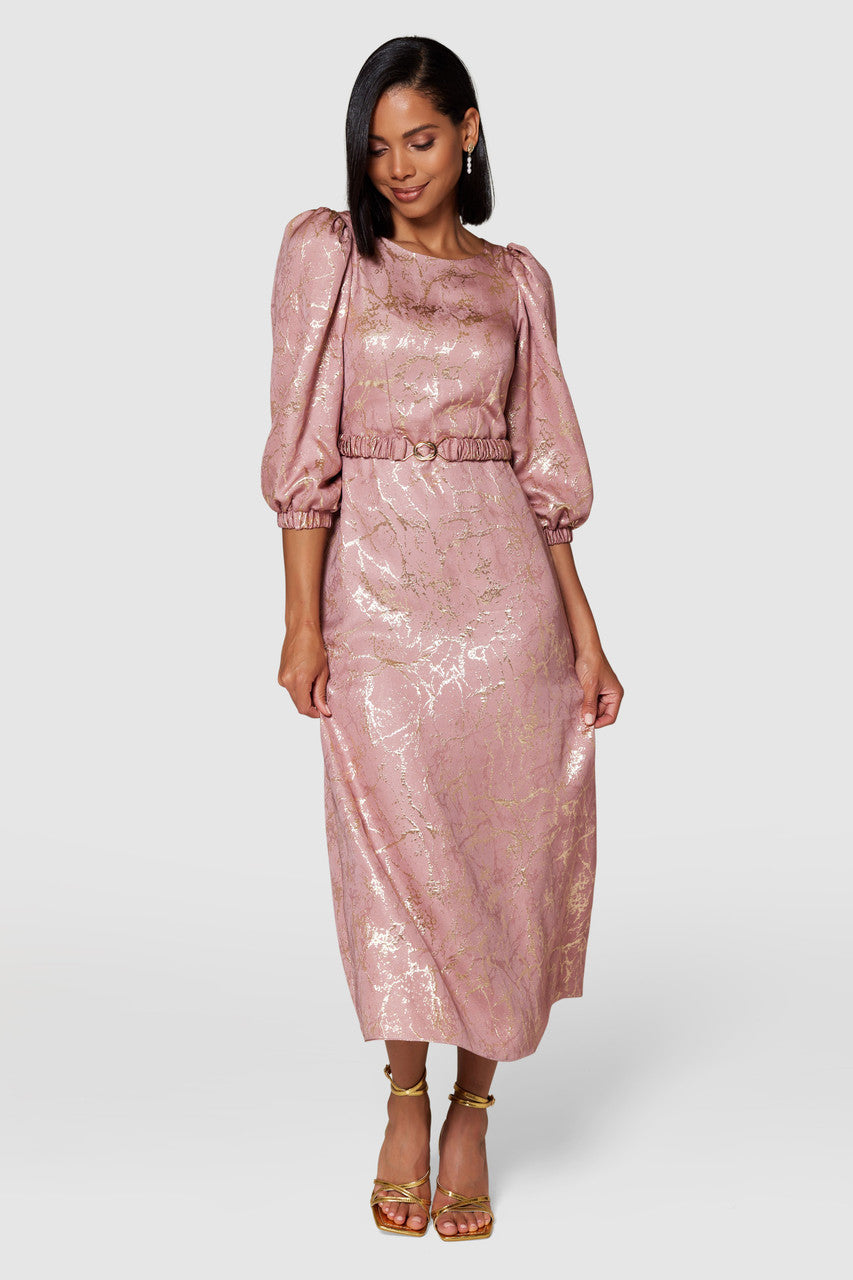 Rose Jacquard Dress