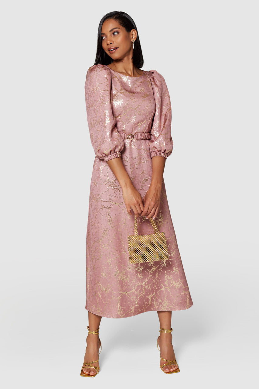 Rose Jacquard Dress