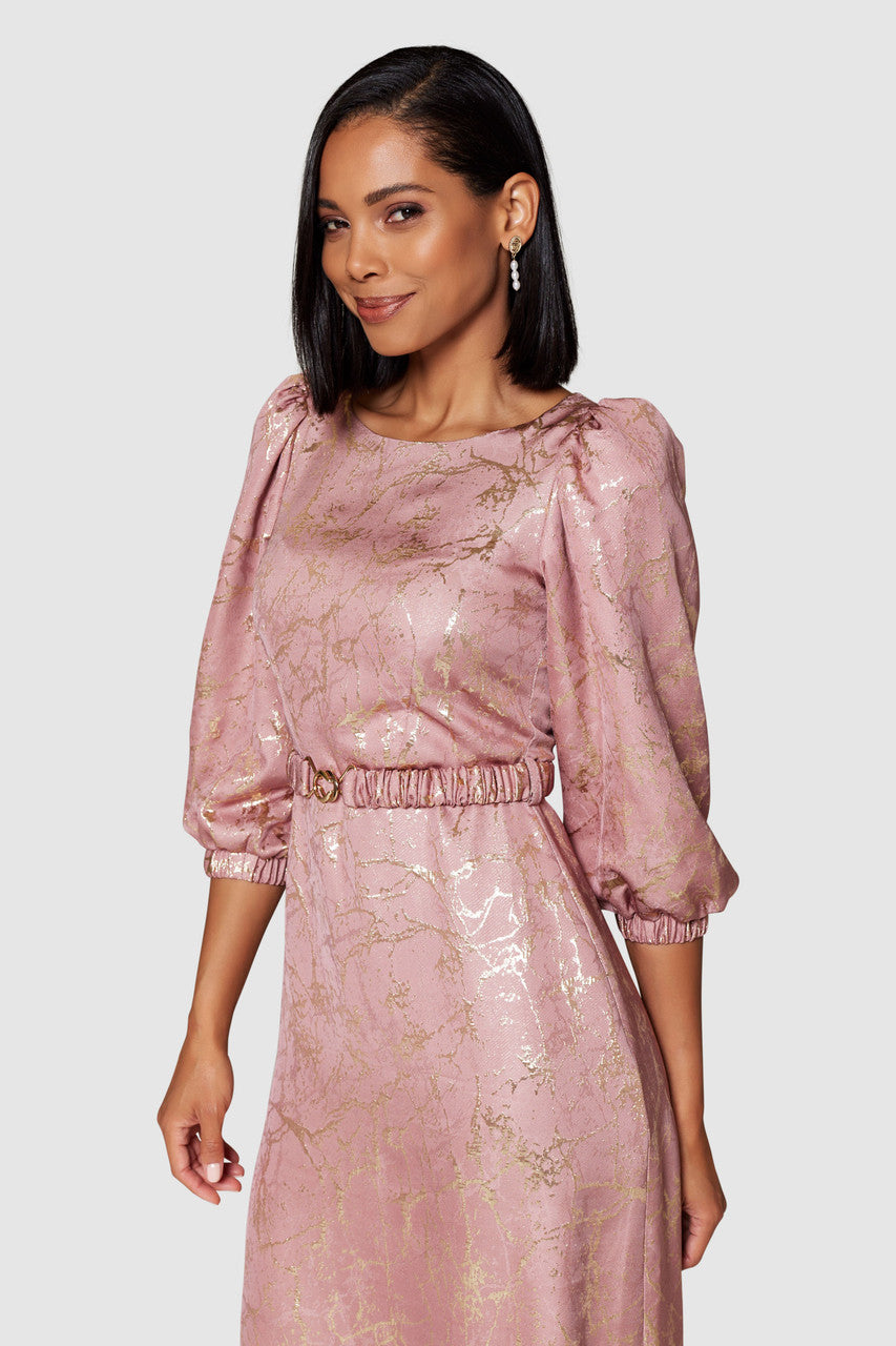 Rose Jacquard Dress