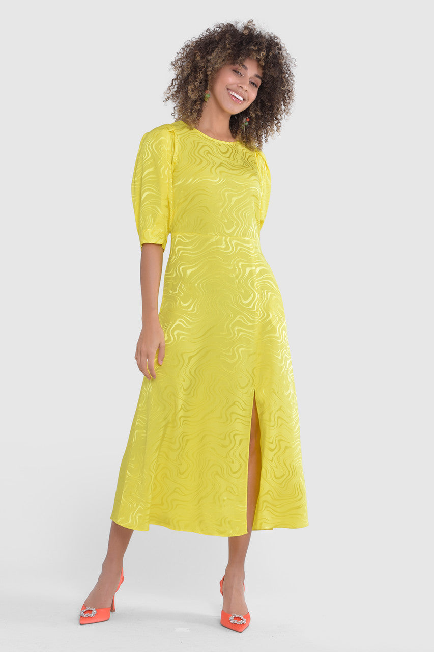 Yellow Printed Dress