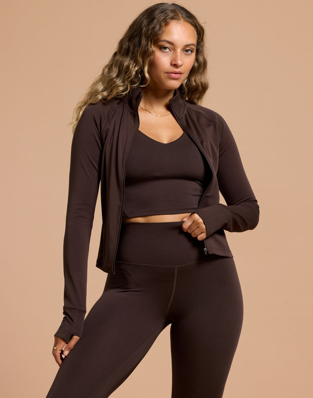 Womens Mid Layer Mocha Bean