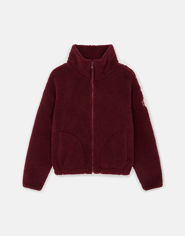 Industry Fleece High Collar Jacket Cherry Crush