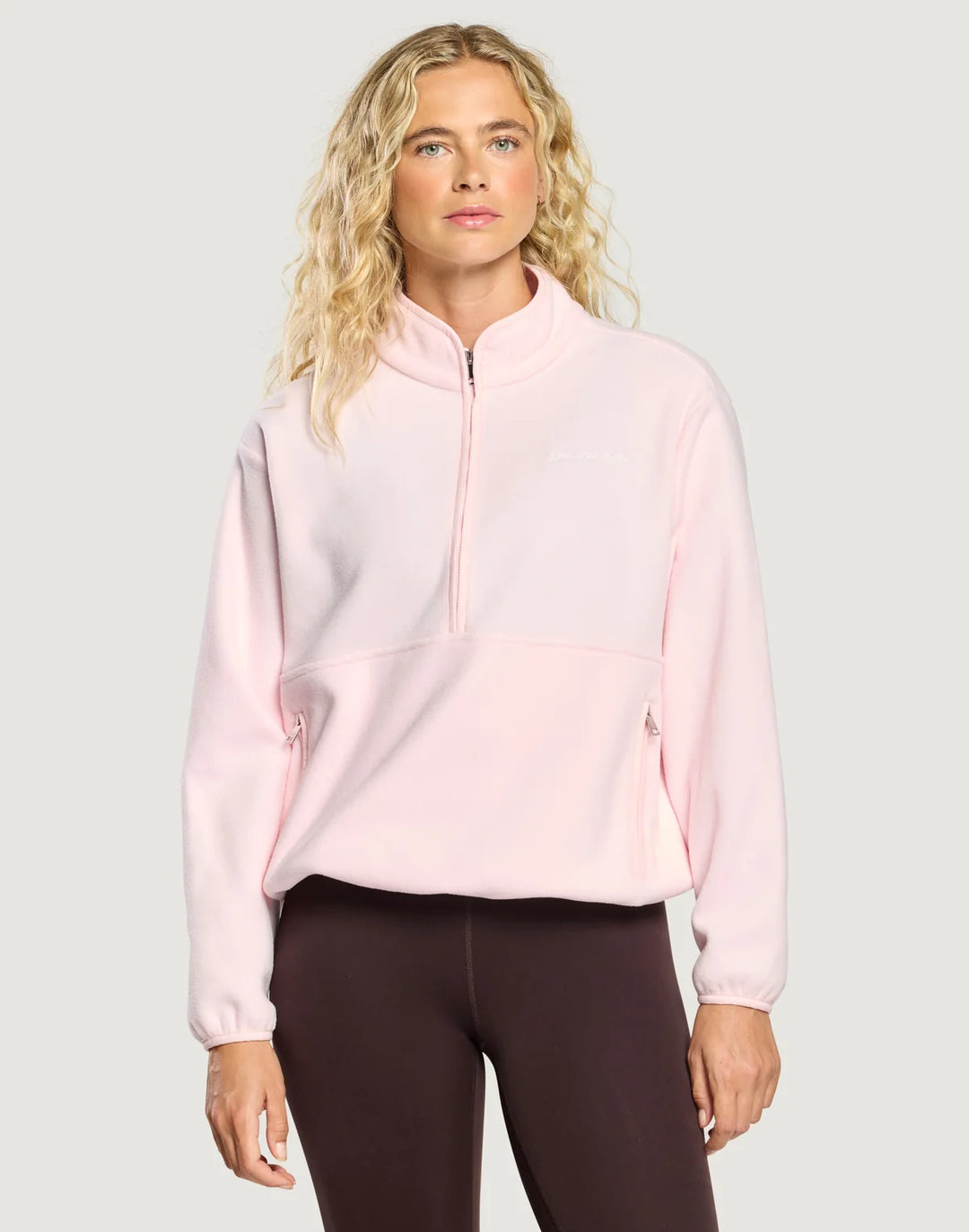 Polar Half Zip Fleece in Ballet Pink