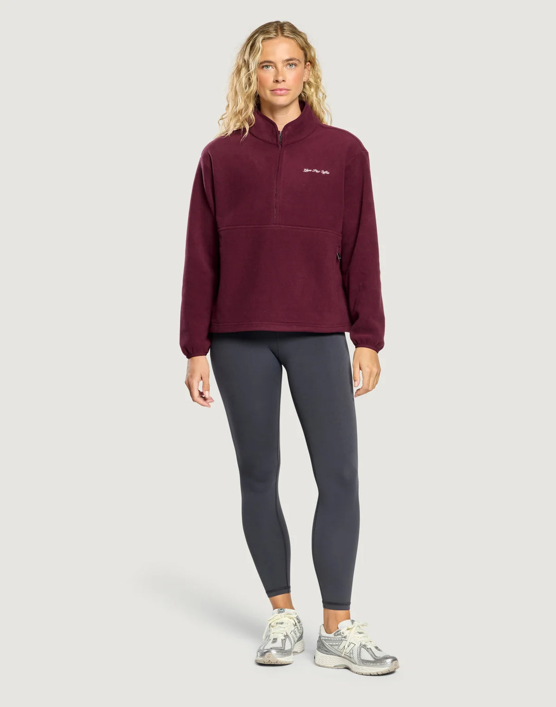 Polar Half Zip Fleece in Cherry Crush