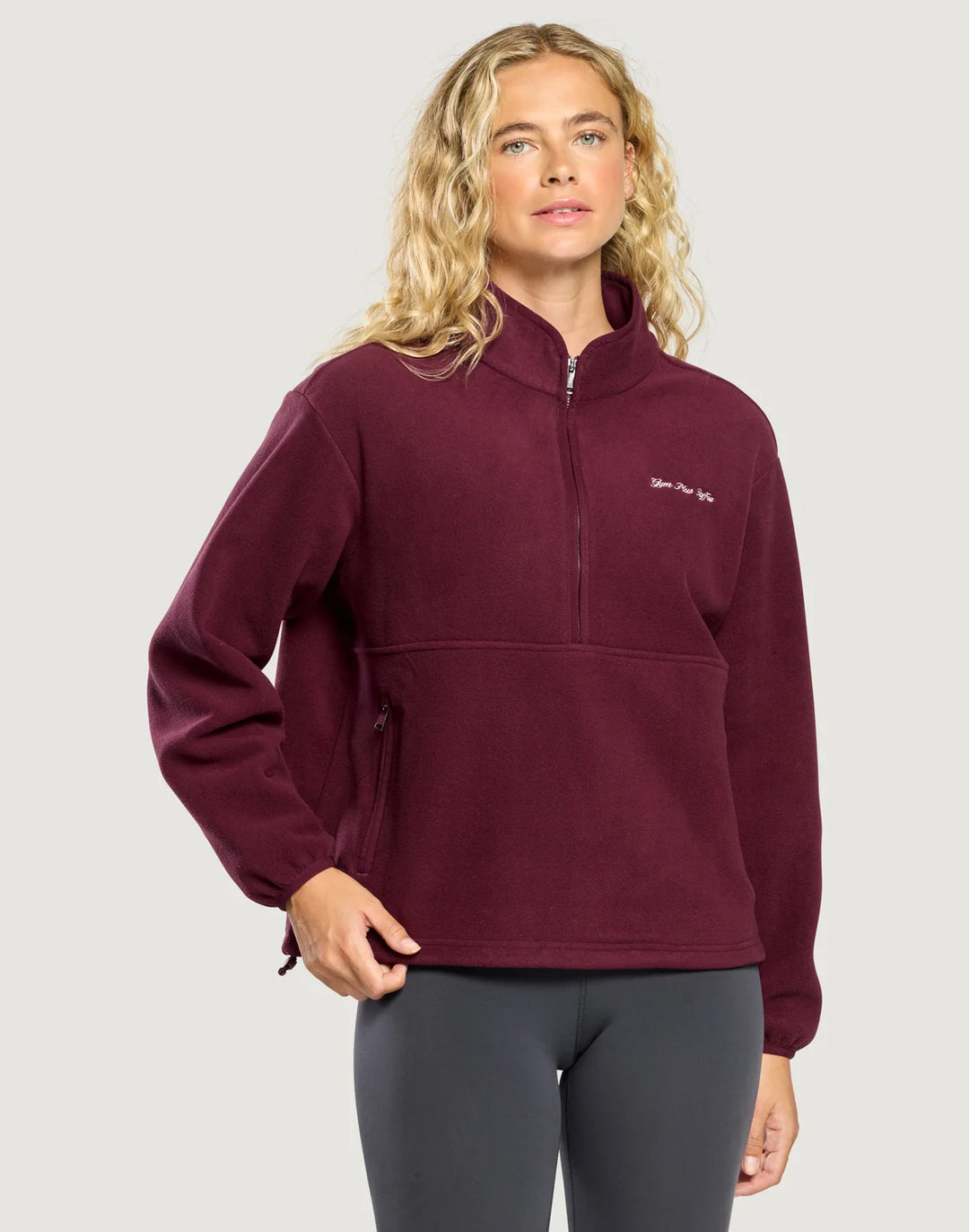 Polar Half Zip Fleece in Cherry Crush