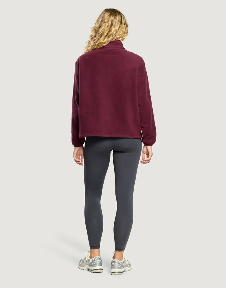 Polar Half Zip Fleece in Cherry Crush