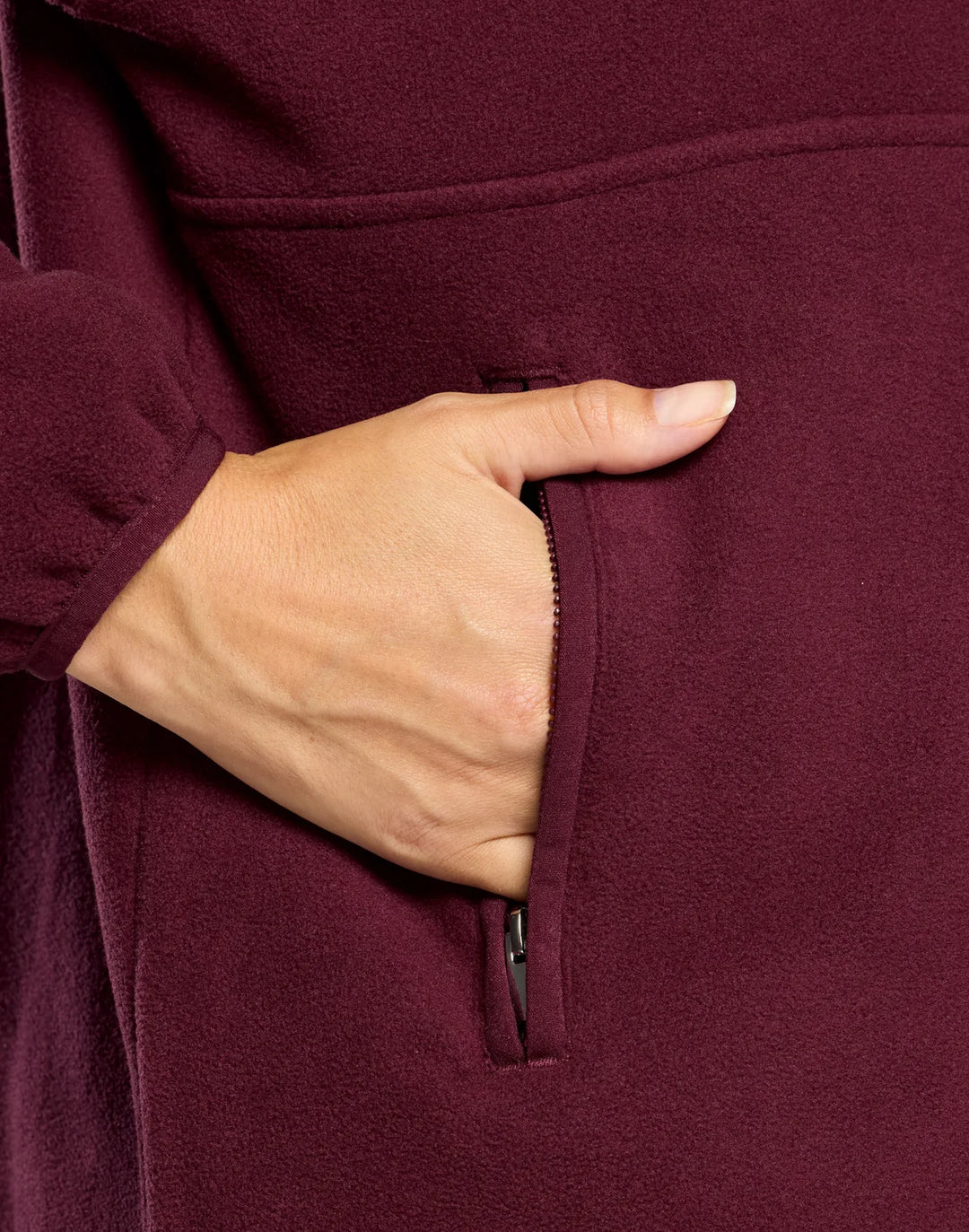 Polar Half Zip Fleece in Cherry Crush