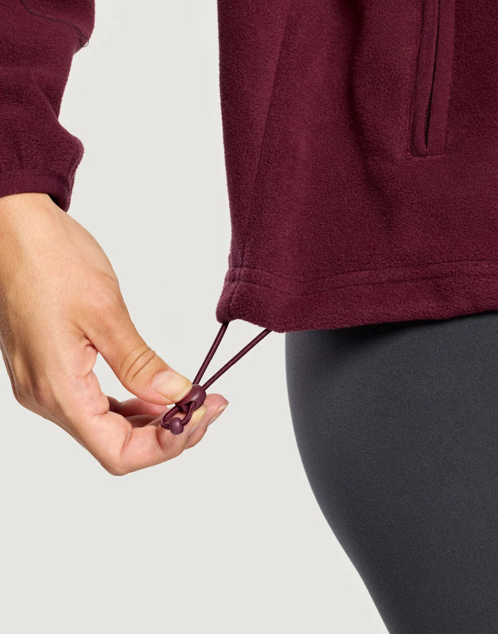Polar Half Zip Fleece in Cherry Crush