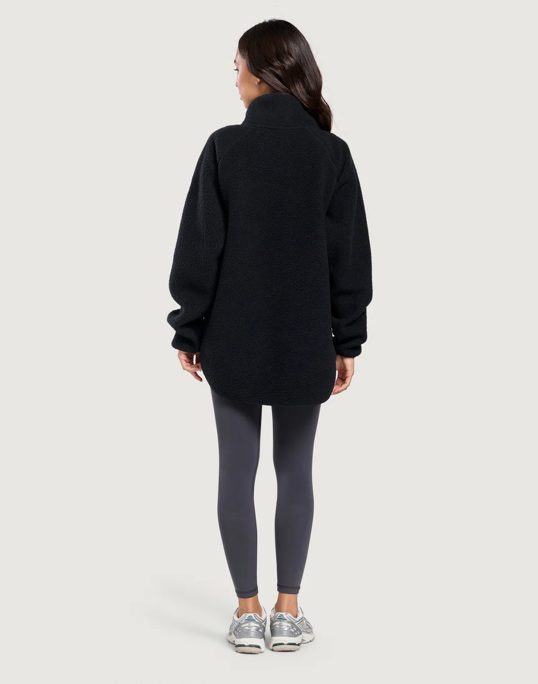 Horizon Longline Halfzip in Black