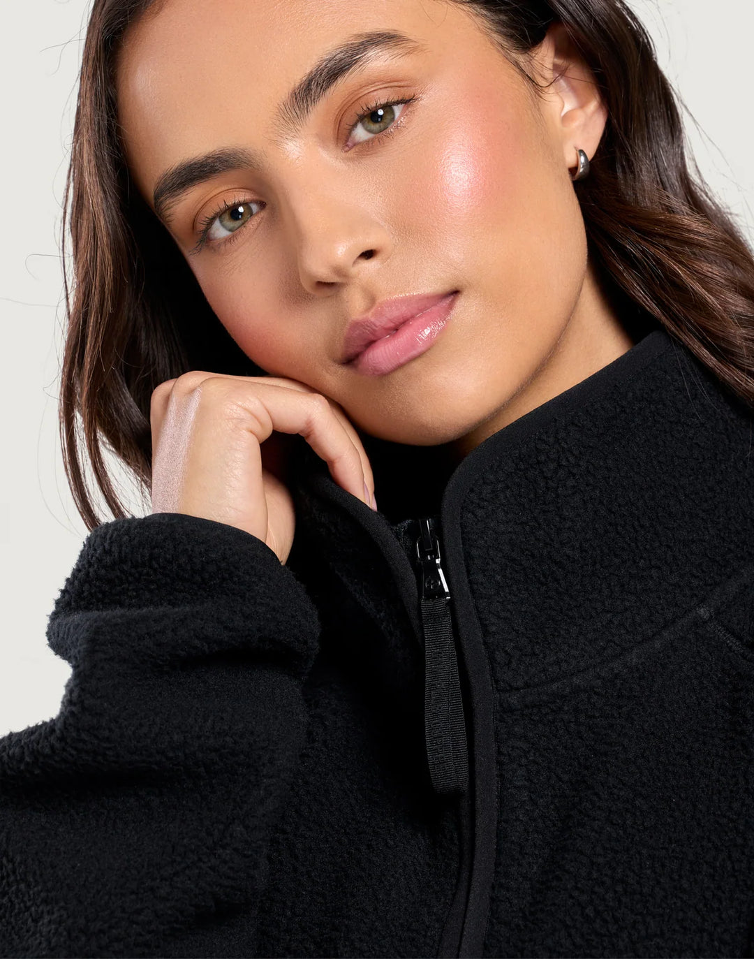 Horizon Longline Halfzip in Black
