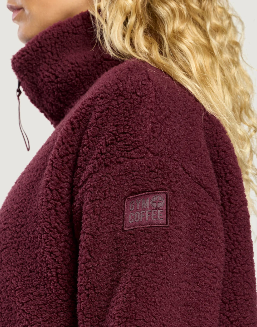 Industry Fleece High Collar Jacket Cherry Crush
