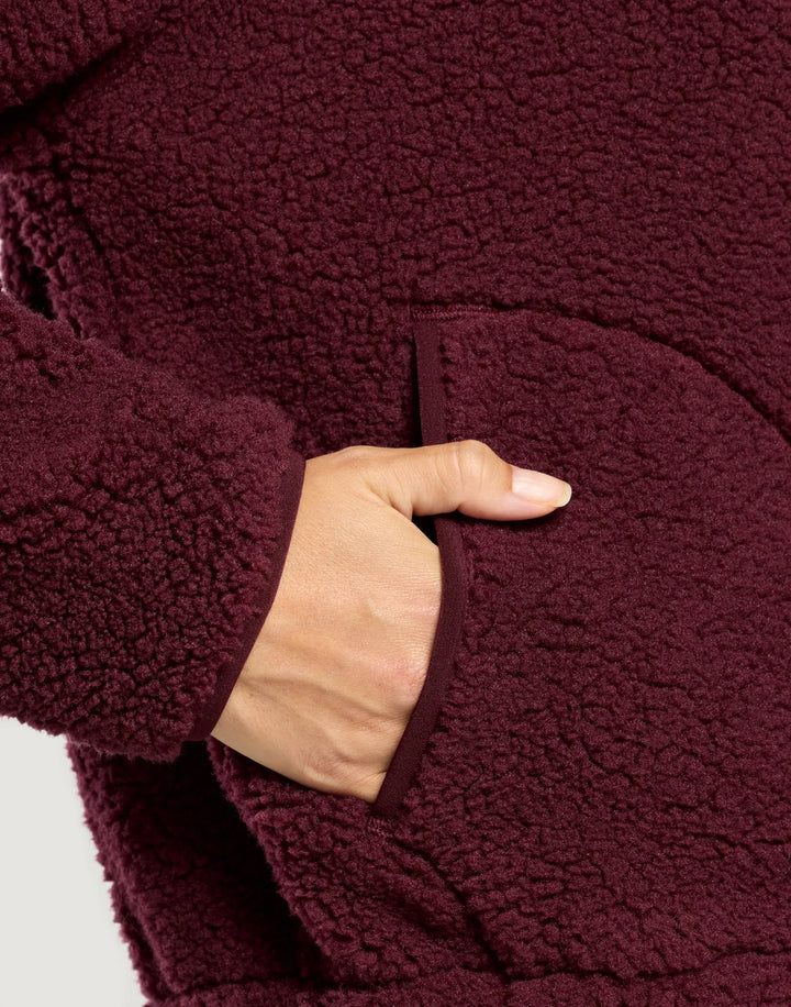 Industry Fleece High Collar Jacket Cherry Crush