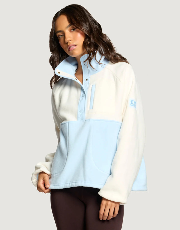 Snap Polar Fleece Glacial Blue