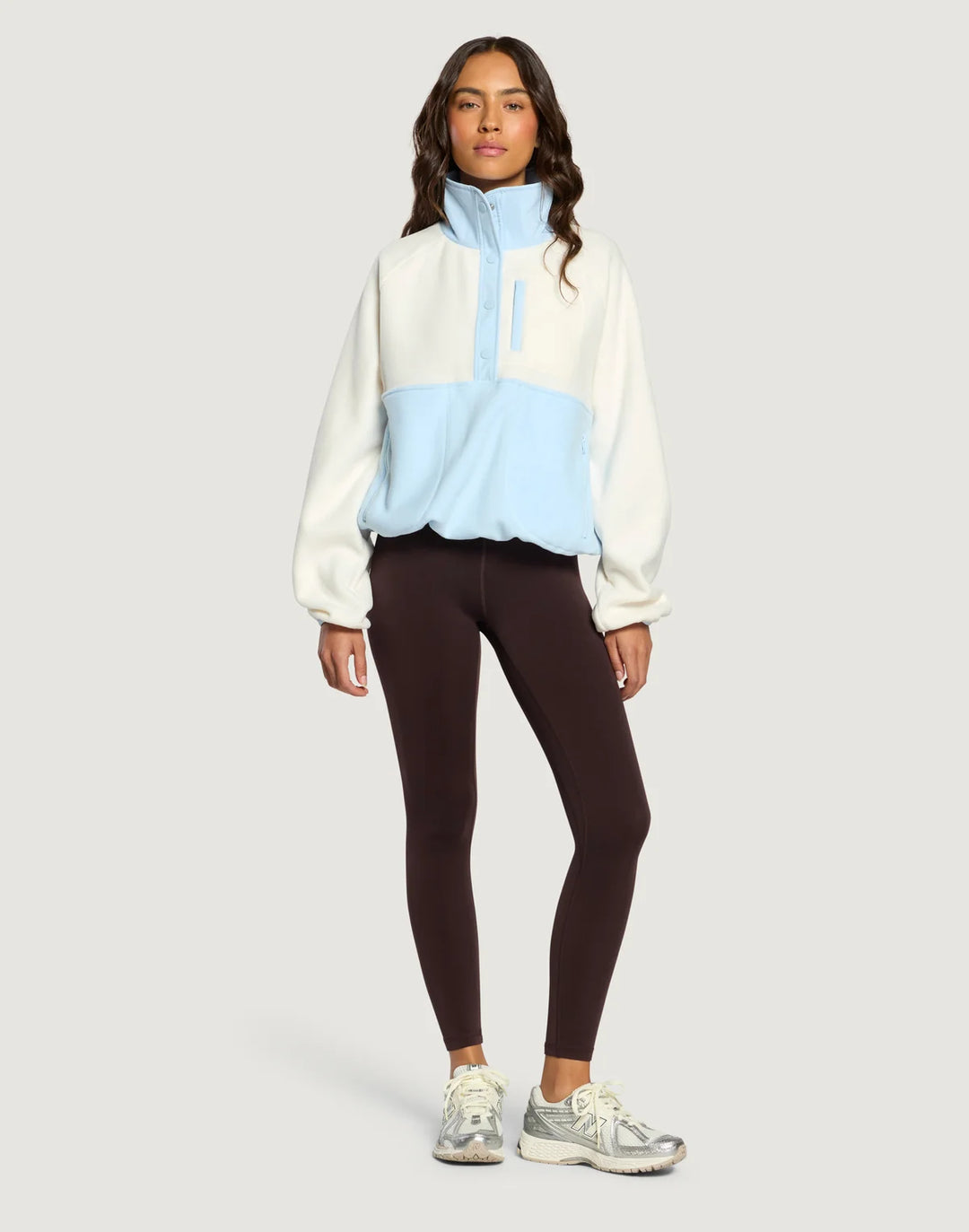 Snap Polar Fleece Glacial Blue