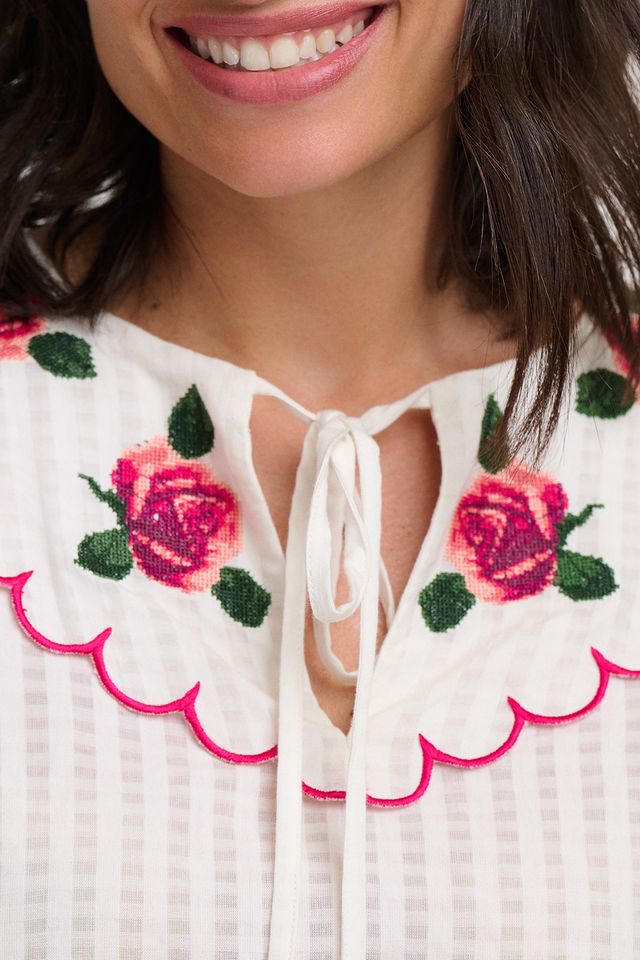 Nessie Scallop Collar Blouse