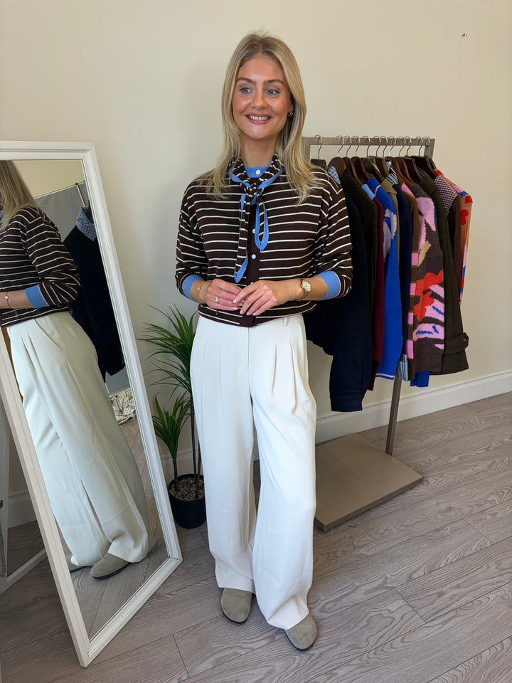 Striped Cardigan Set