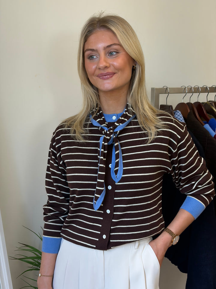 Striped Cardigan Set