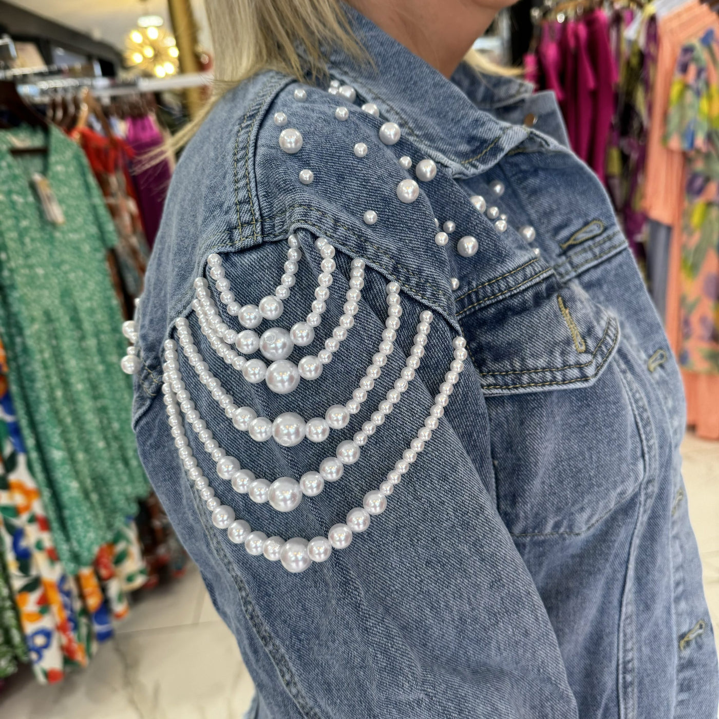 Denim Pearl Jacket