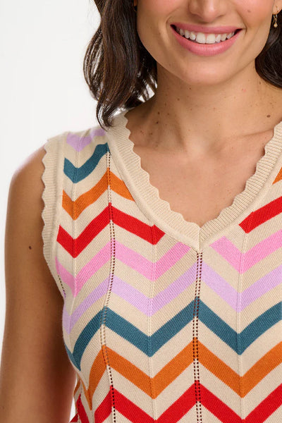 Rosy V-Neck Knit Vest