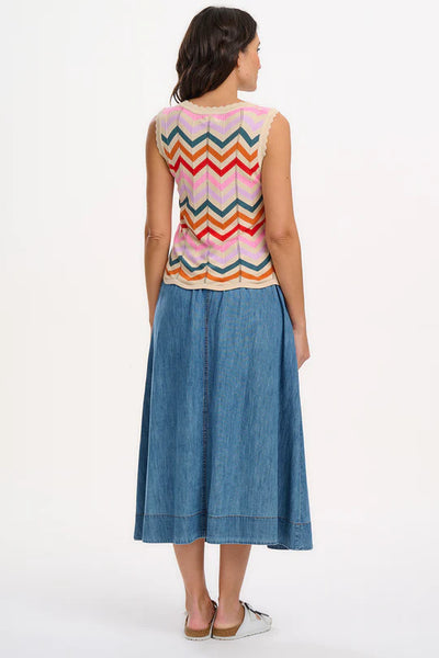 Rosy V-Neck Knit Vest