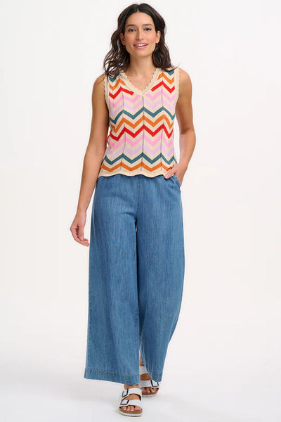 Rosy V-Neck Knit Vest