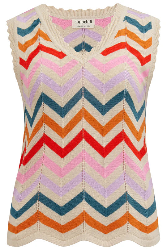 Rosy V-Neck Knit Vest