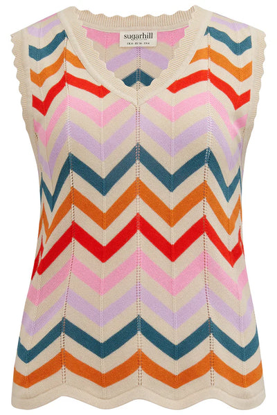 Rosy V-Neck Knit Vest