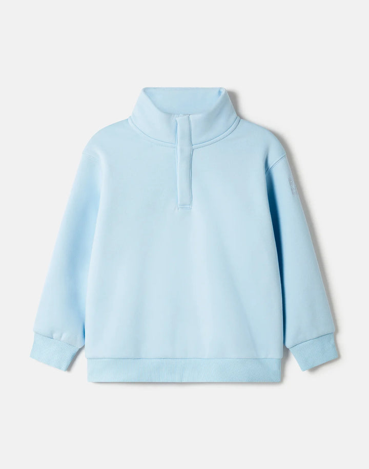 Kids Snap Collar Sierra Sweatshirt in Glacial Blue