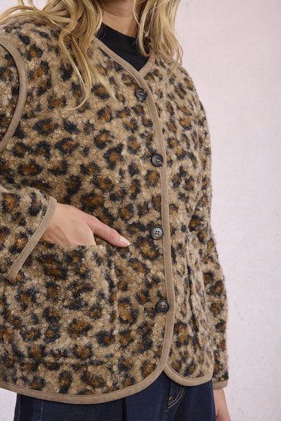 Leopard Fur Effect Jacket