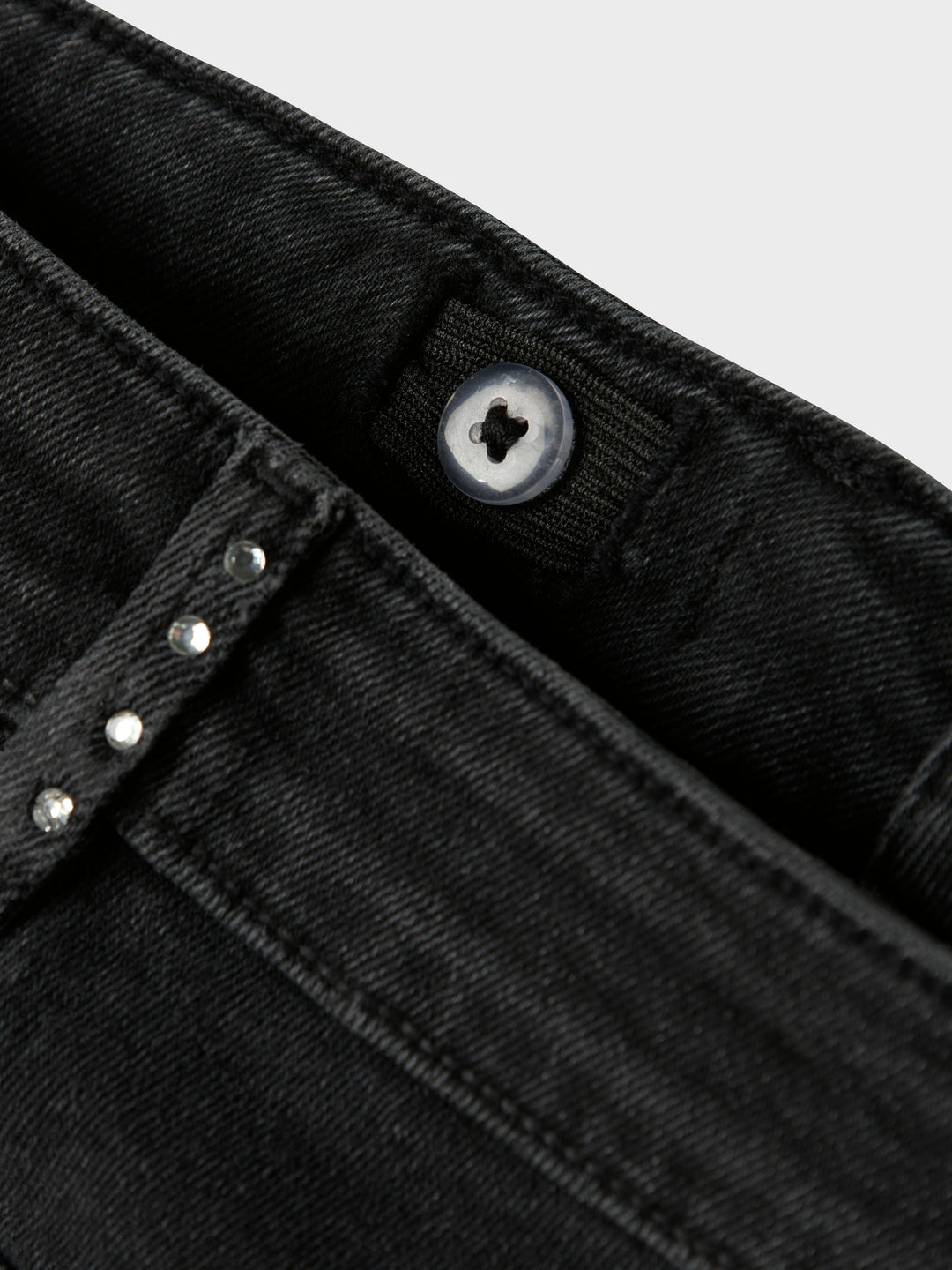 Rose Wide Rhinestone Jeans