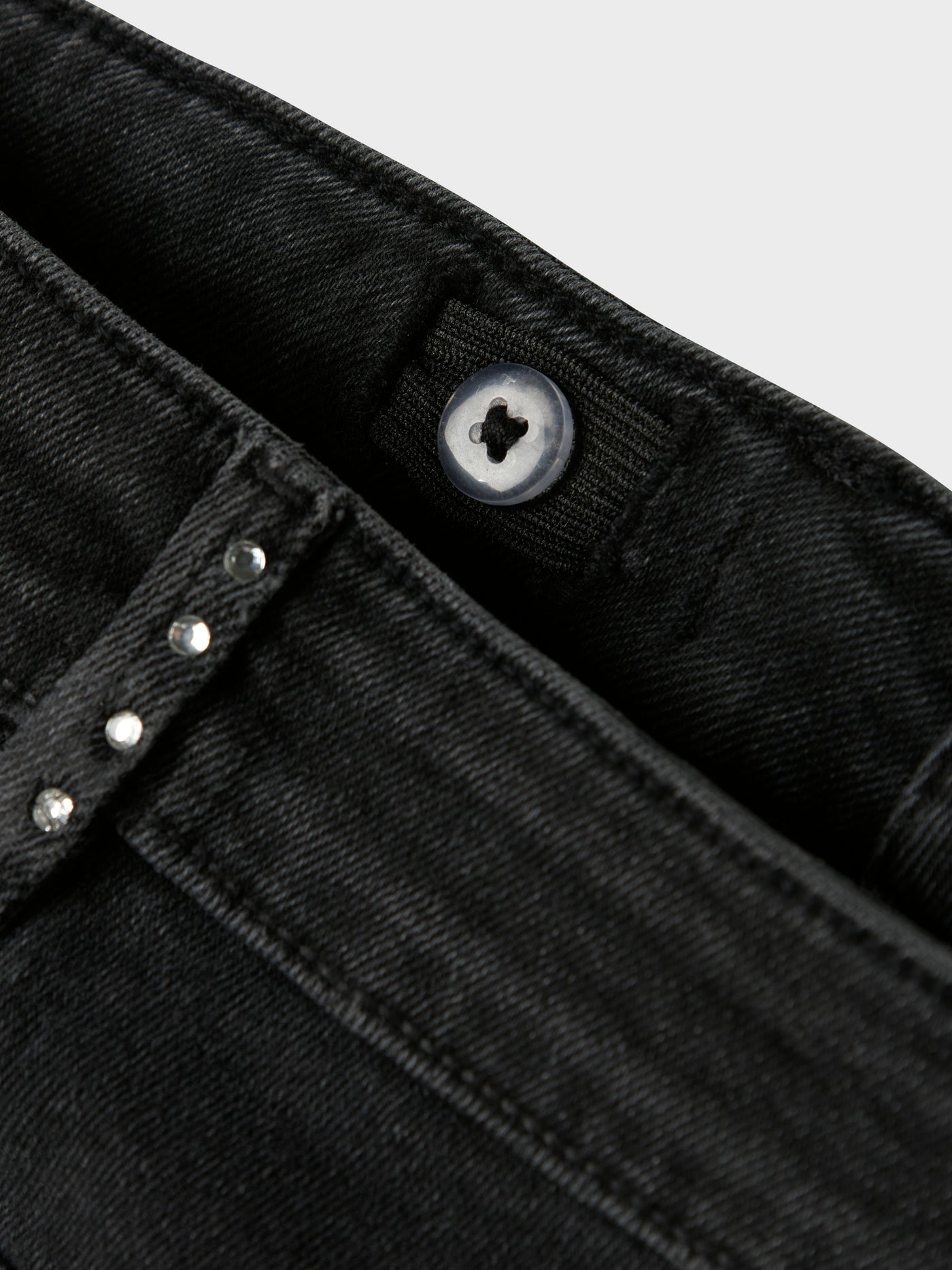 Rose Wide Rhinestone Jeans