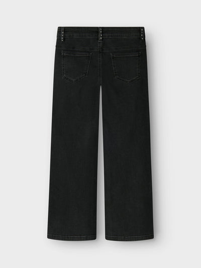 Rose Wide Rhinestone Jeans