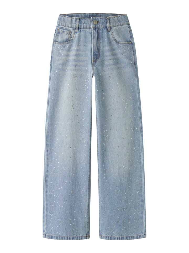 Bella Rhinestone Wide Leg Jeans