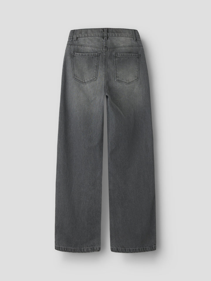 Bella Rhinestone Grey Wide Leg Jeans