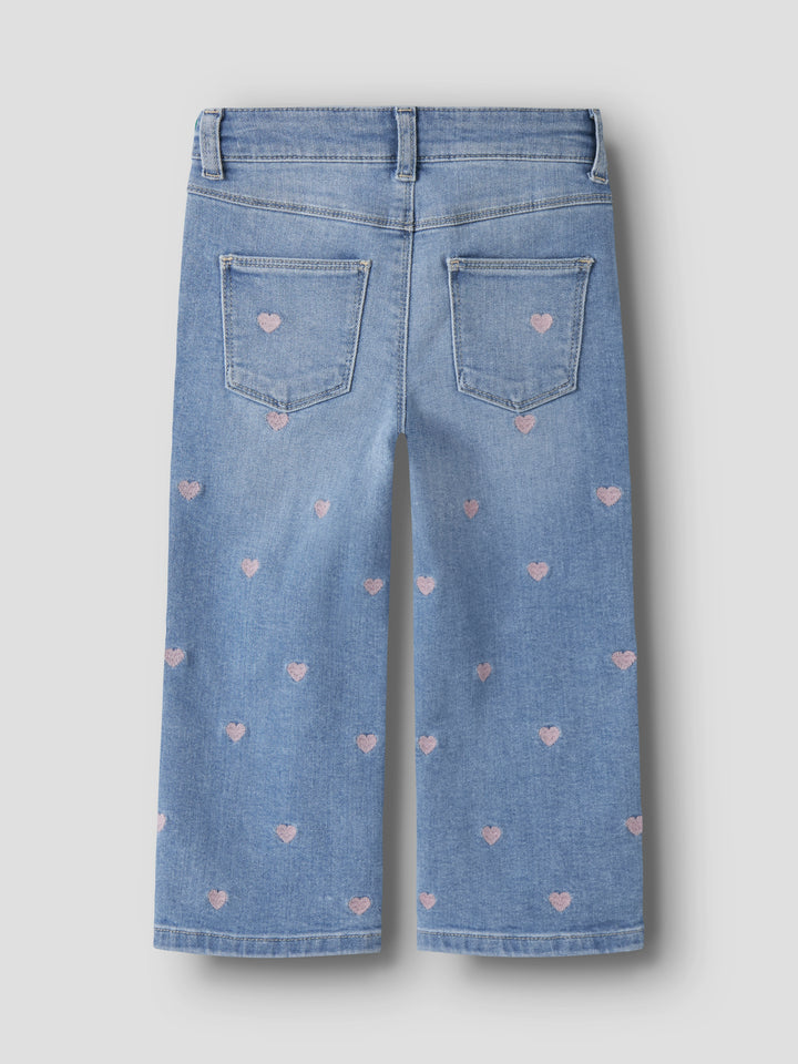 Rose Wide Emb Jeans