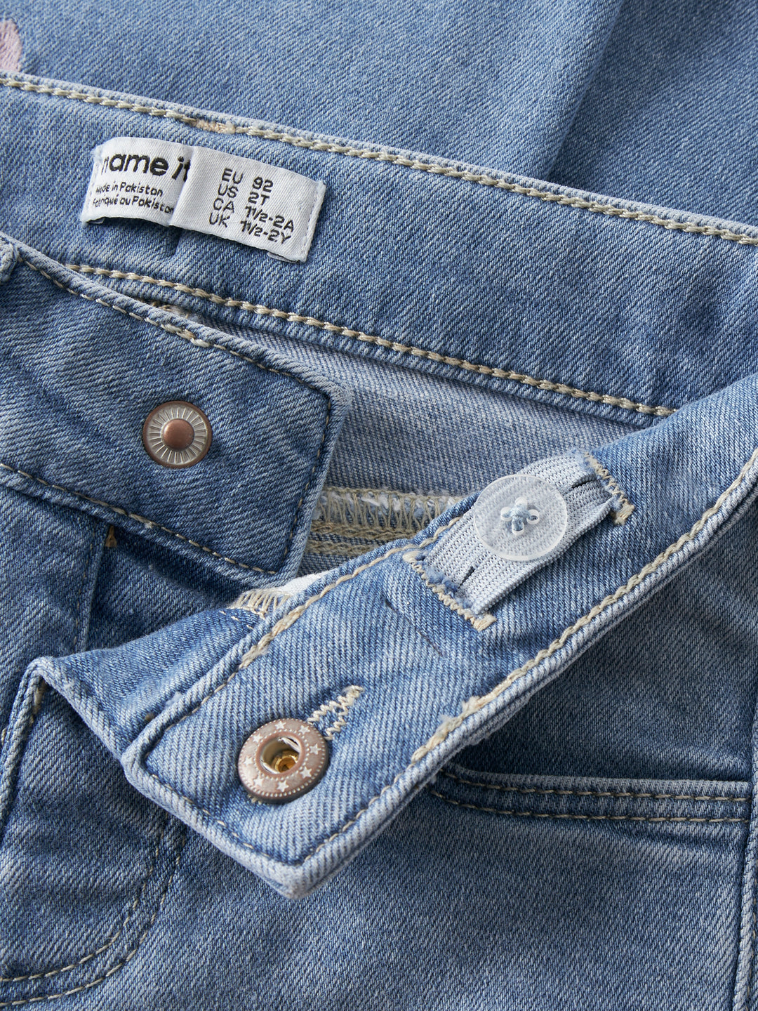 Rose Wide Emb Jeans
