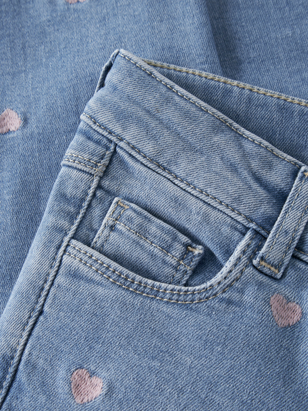 Rose Wide Emb Jeans